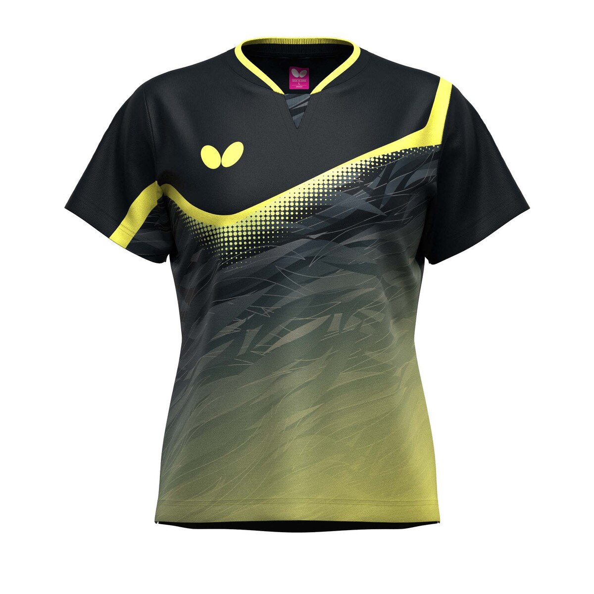 Butterfly Laulie Lady Table Tennis Shirt - Black - Front